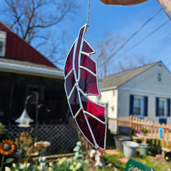 Red Glass Feather