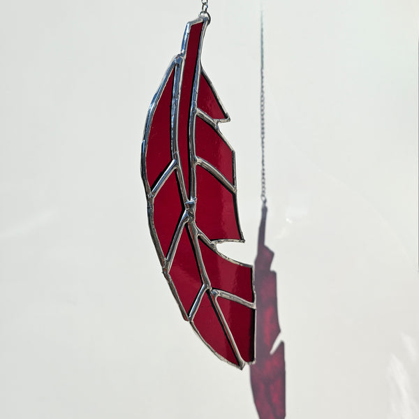 Red Glass Feather