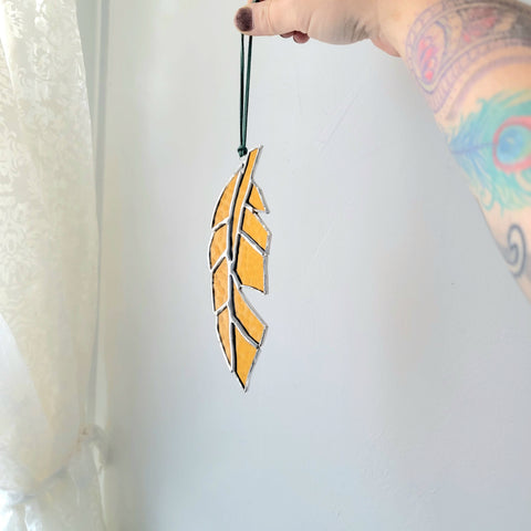 Amber Glass Feather