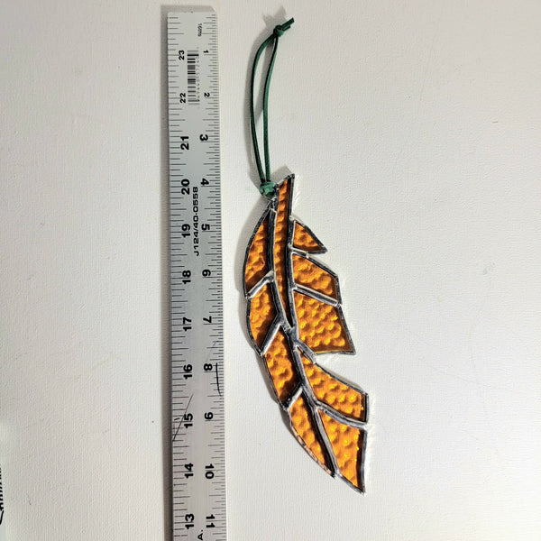 Amber Glass Feather